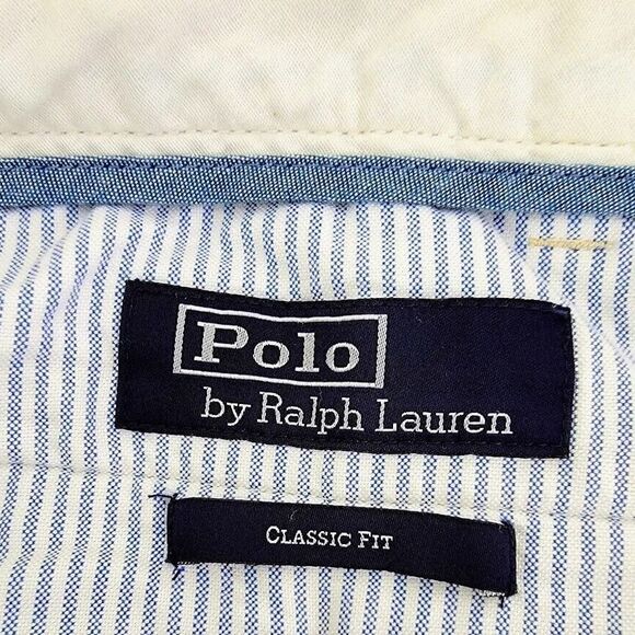 Men's Polo Ralph Lauren Classic Fit Flat Front Khaki Cotton Pants 40/30 - Picture 3 of 3